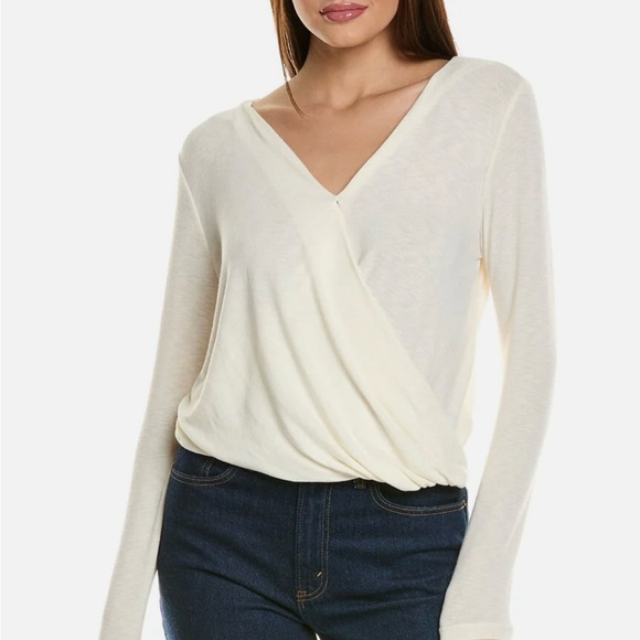 Michael Stars New w/tags Size Small Long Sleeve Janet Surplice Sweater - Picture 3 of 5